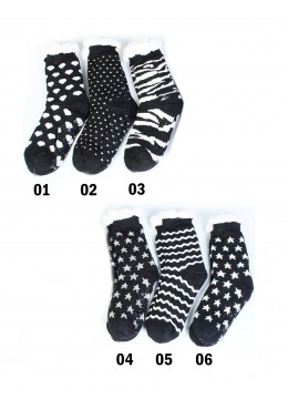 Patterns Indoor Anti-Skid Winter Slipper Socks